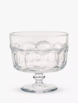 Pearl Ridge Glass Trifle Bowl 20cm Clear
