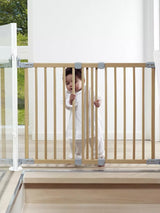 BabyDan Beechwood Flexifit Safety Gate FSC Certified 62.5cm-100.5cm Width