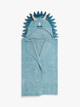 Kids Dino Hooded Towel in Blue and Multi Colour