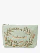 Elizabeth Scarlett Bridesmaid Embroidered Cotton Pouch