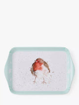 Melamine Scatter Tray with Robin Design, 21.5cm