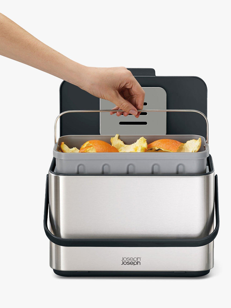 Joseph Joseph stainless steel food waste caddy 4L, UK version