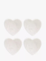 Culinary Concepts Marble Heart Coaster Set of 4 White