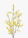 Floralsilk artificial forsythia flower stem in yellow, large size - British product