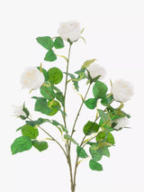 Floralsilk Artificial Juliet Rose Spray White Room Decoration 70cm