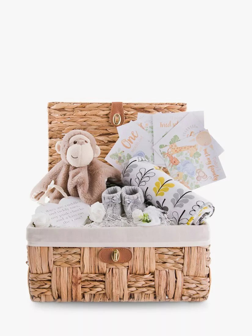 Bumbles & Boo Cheeky Monkey New Baby Hamper with Personalised Card - McGrocer