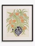 John Lewis La Poire Apricot Tulips framed print in green and orange, UK version