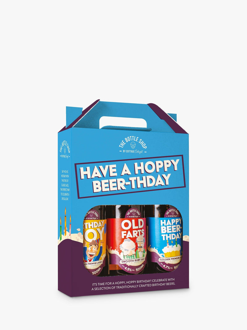 Cottage Delight birthday beer gift set 3x 500ml - British product