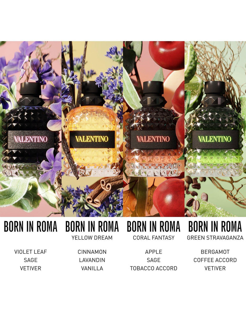 Valentino men's body spray with bergamot and coffee fragrance (British brand)