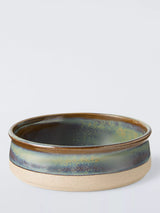 John Lewis Stoneware Dog Bowl Small Green/Multi