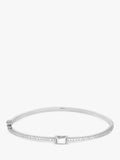 Jon Richard Rhodium Plated Centre Stone Cubic Zirconia Bangle Silver