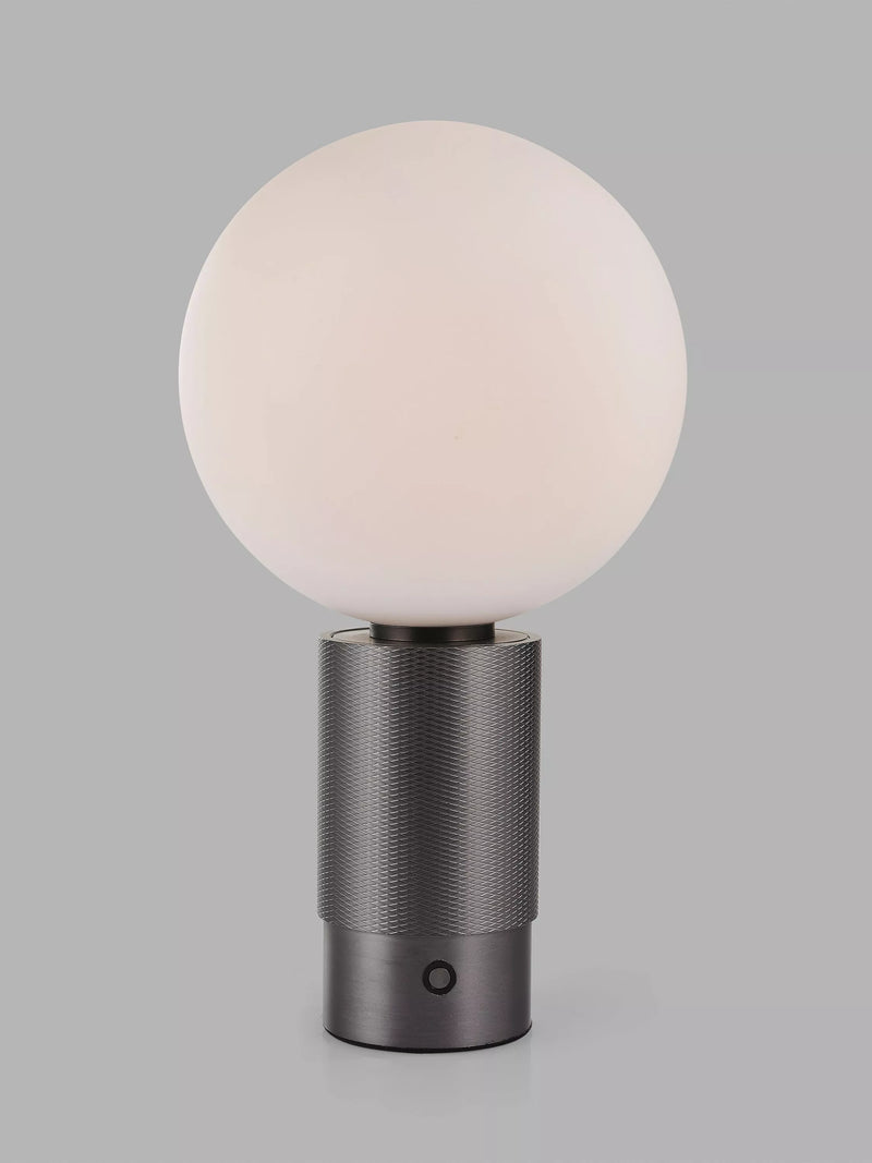 John Lewis Monty Rechargeable LED Table Lamp, Matte Antique Brass - McGrocer