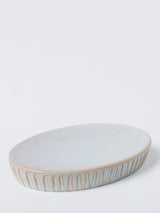 John Lewis Glazed Ribbed Soap Dish, Grey