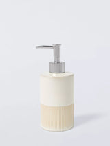 John Lewis Reactive Glaze Two Tone Soap Dispenser Natural