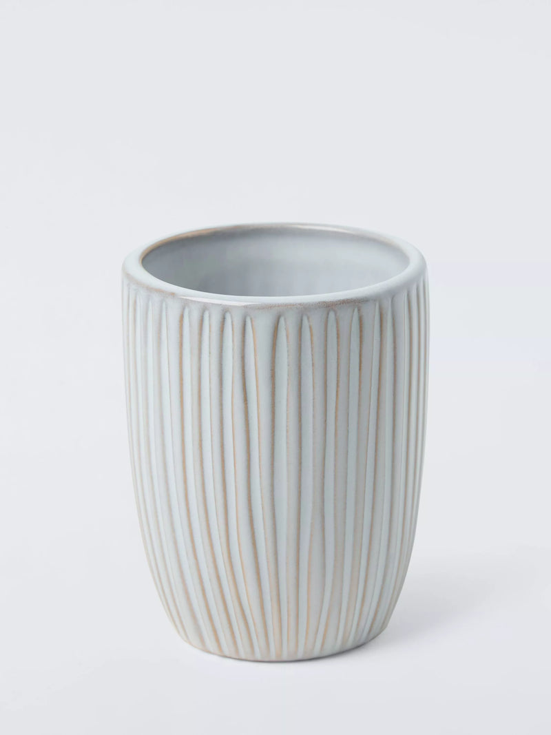 John Lewis ribbed glaze tumbler in grey, UK version