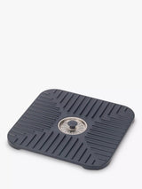 Non-Slip Sink Protector with Removable Plug and Drainage Grooves, Grey