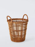 John Lewis rattan waste paper bin with open weave design, UK version