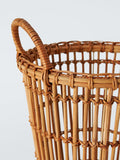 John Lewis rattan waste paper bin with open weave design, UK version