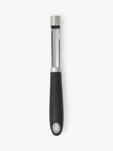 John Lewis Soft Grip Apple Corer Silver/Black - Kitchen Corer