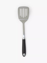 Stainless Steel Slotted Turner with Soft Grip Silicone Handle