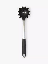 John Lewis Soft Grip Handle Nylon Spaghetti Spoon Silver/Black Pasta Utensil