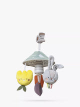 Garden Pram Mobile with Soft Bunny Bell, Textured Carrot Teether, and Rattling Tulip