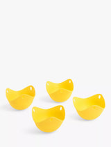 Silicone Egg Poachers, Set of 4, Yellow