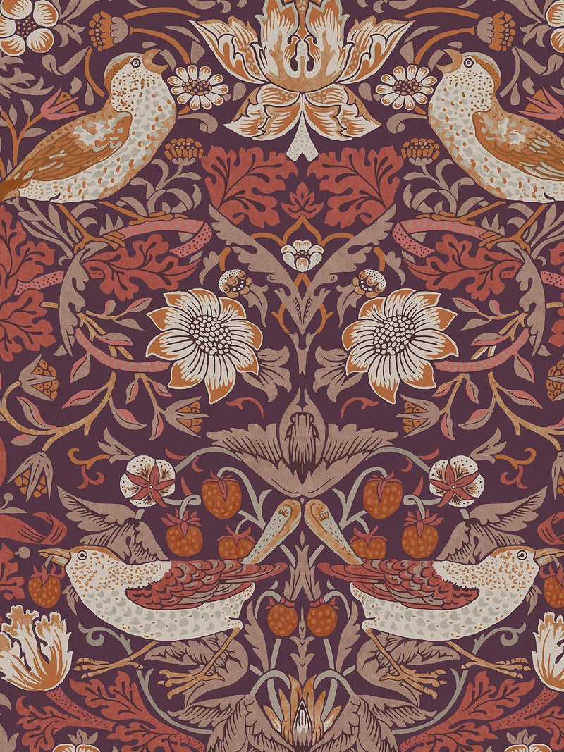 William Morris Strawberry Thief pattern wallpaper (British brand)