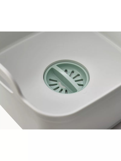Washing-Up Bowl with Integrated Drain Plug and Food Strainer