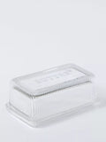 John Lewis clear glass butter dish, UK version