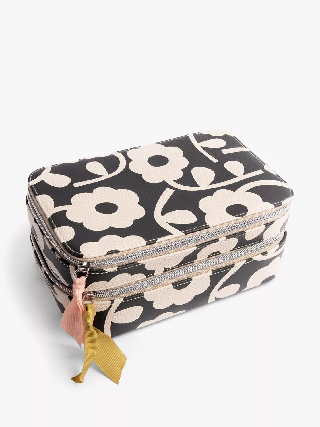 Caroline Gardner Monochrome Bloom Makeup Bag, Multi - McGrocer