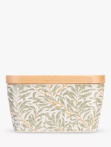 William Morris Willow Boughs Butter Dish with Beech Wood Lid, Green