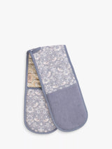 Double Oven Glove in Blue, 100% Cotton and Machine Washable