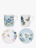 Designers Guild porcelain espresso cup and saucer set, Multi, 90ml - British product