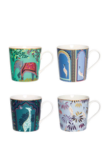 Fine China Mugs with 22ct Gold Detailing, Set of 4, 344ml