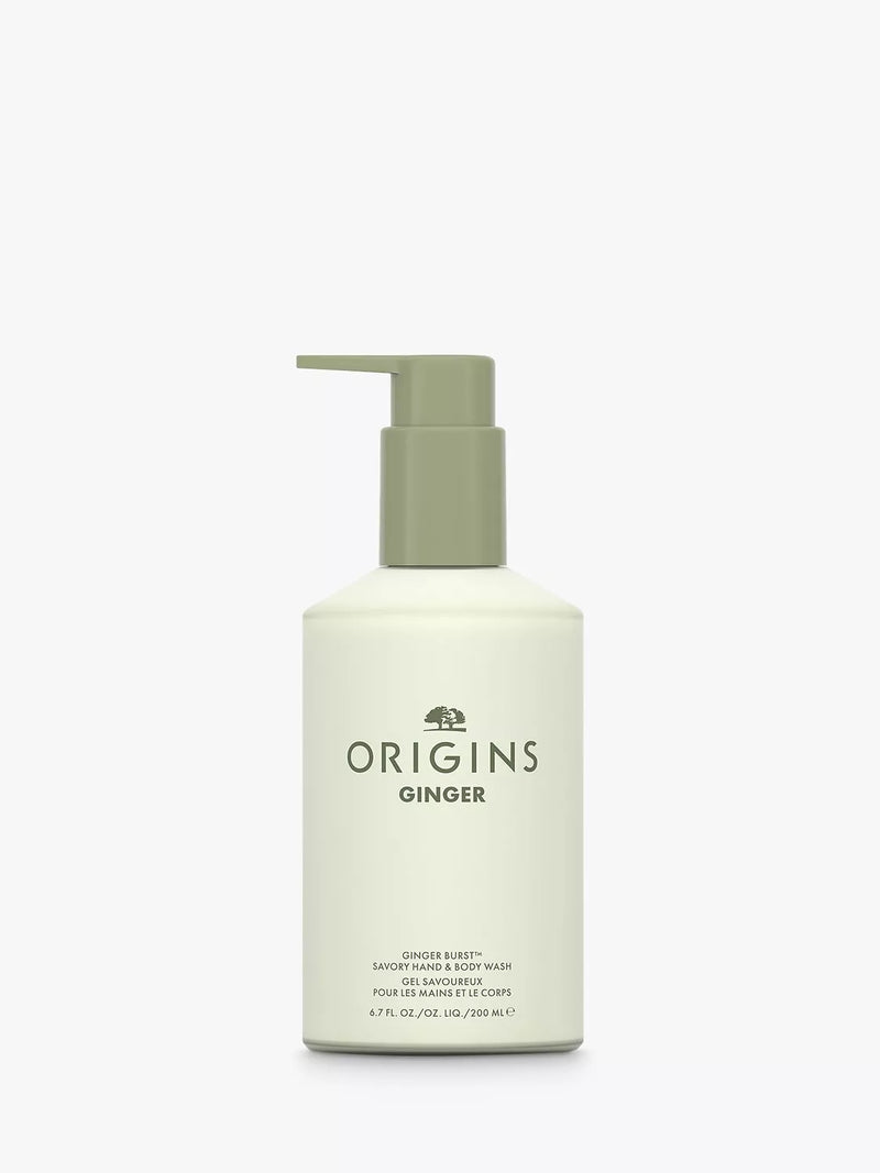 Origins ginger burst savory hand and body wash 200ml, imported from the UK