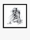 John Lewis 'Figurative Study 1' framed print in black and white, 74.5 x 74.5cm, UK version