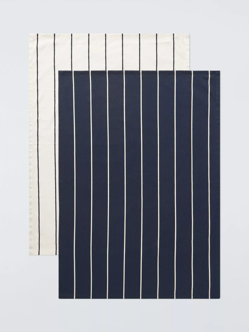 John Lewis butcher stripe cotton tea towels set of 2, UK version