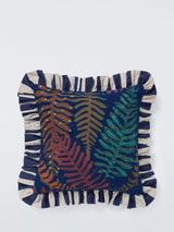 John Lewis Ferns Frill Cushion, Multi Decorative Cushion