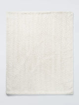 John Lewis Luxury Faux Fur Throw in White