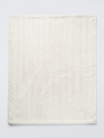 John Lewis Luxury Faux Fur Throw in White