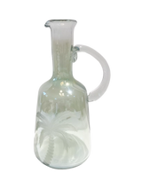 Culinary Concepts Palm Etched Glass Pitcher Green Serving Pitcher 1L