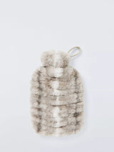 Faux Fur Hot Water Bottle in Chinchilla