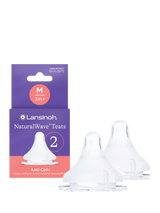 Lansinoh Natural Wave Medium Flow Baby Bottle Teats Pack of 2