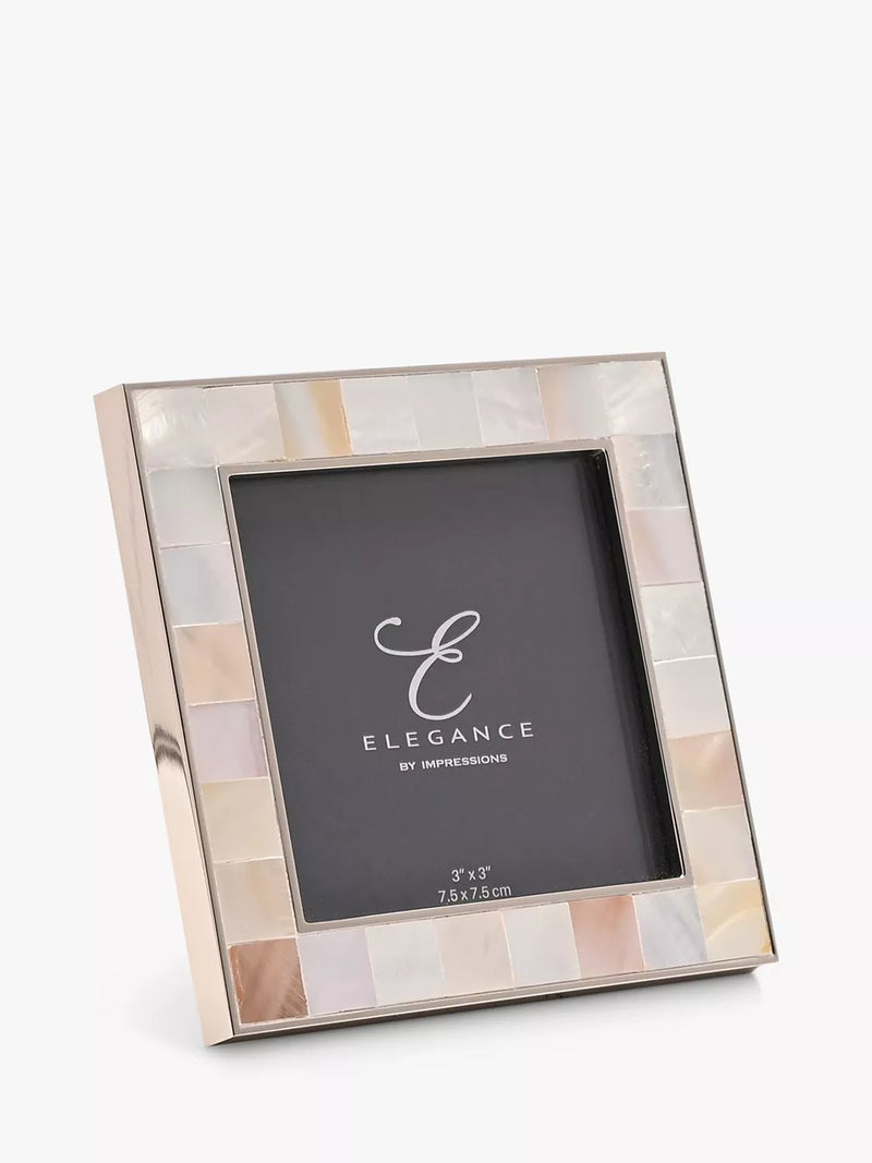 Impressions Mother of Pearl Photo Frame white 3x3 inches UK version
