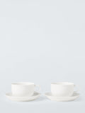 John Lewis + Queensberry Hunt Cupola bone china cup and saucer set, white, 2-piece, 280ml, UK version