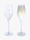 Dartington Crystal Mr & Mr engraved prosecco glass flutes set of 2 260ml - British product