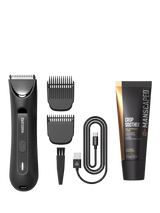 MANSCAPED Lawn Mower 3.0 Plus Essentials Kit Black Electric Body Hair Trimmer Shaving Set