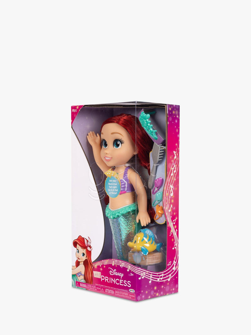 Disney Princess Ariel and Flounder singing doll with bath toy - British product