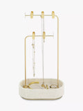 Multi Hook Jewellery Stand in Oatmeal & Linen (British brand)